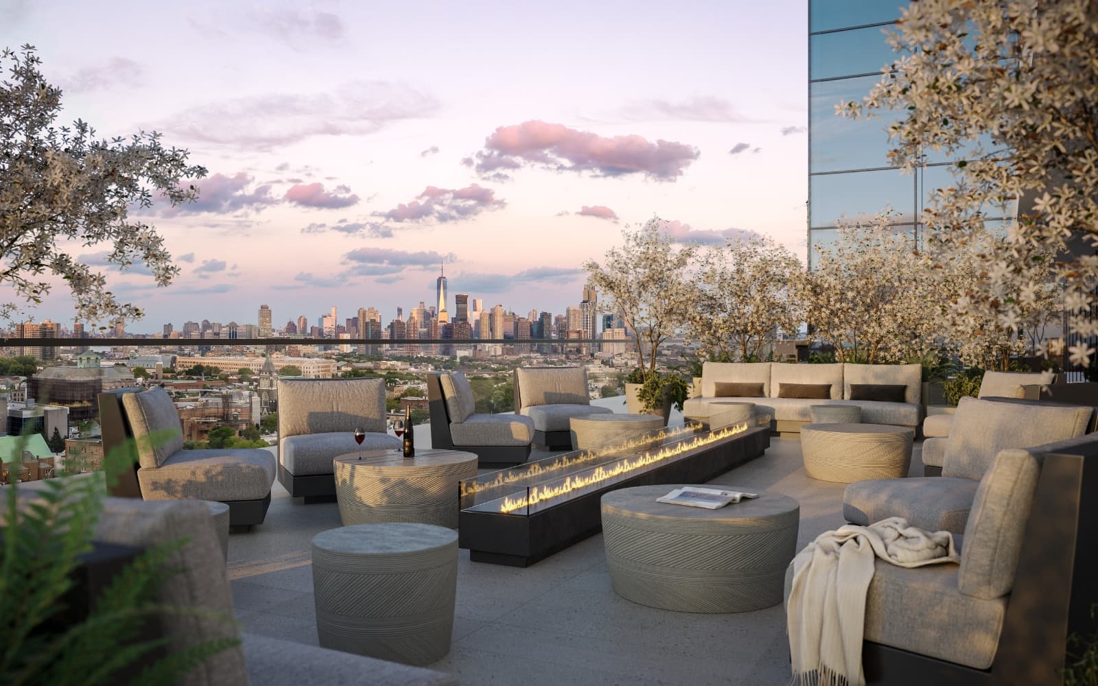 One of Two Rooftop Terraces at The Journal